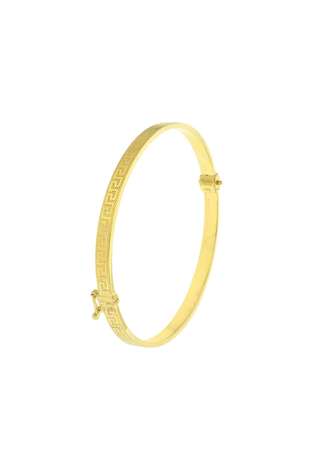 14 Carat Gold Italian Model Patterned Bangle
