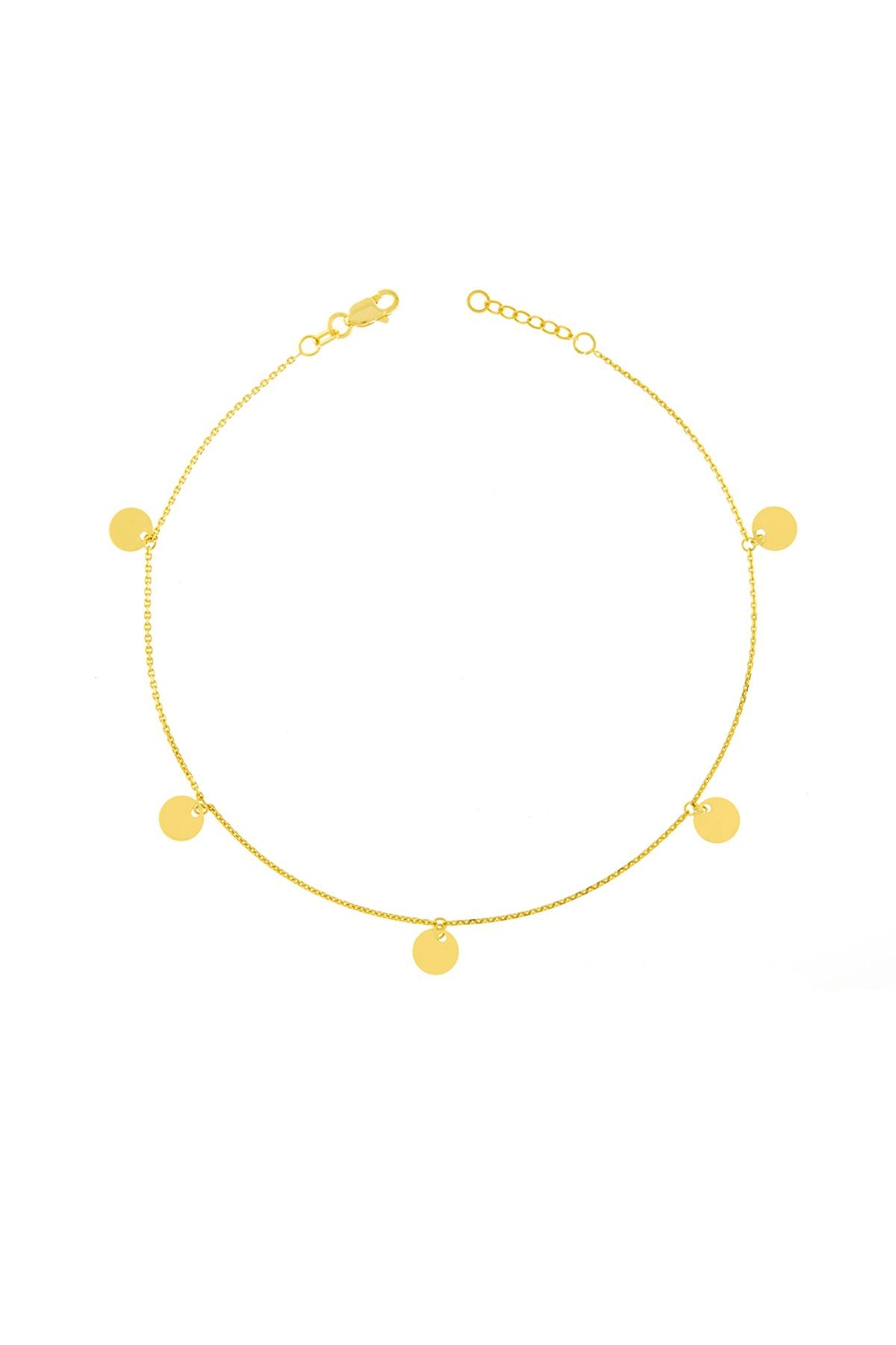 14 Carat Gold Letter Writable Gold Anklet