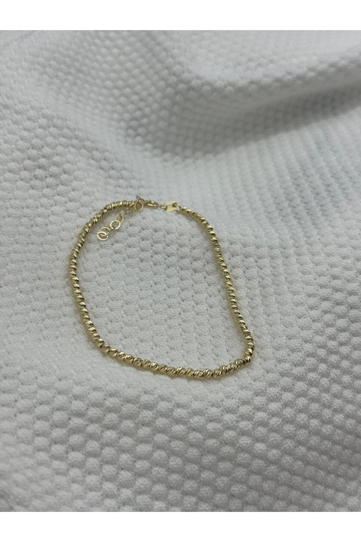 14K Gold Dorika Ball Chain Women's Gold Bracelet