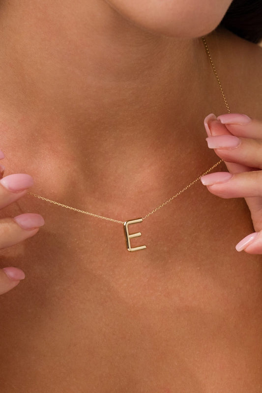 14 Ayar Balon Harf Altın Kolye