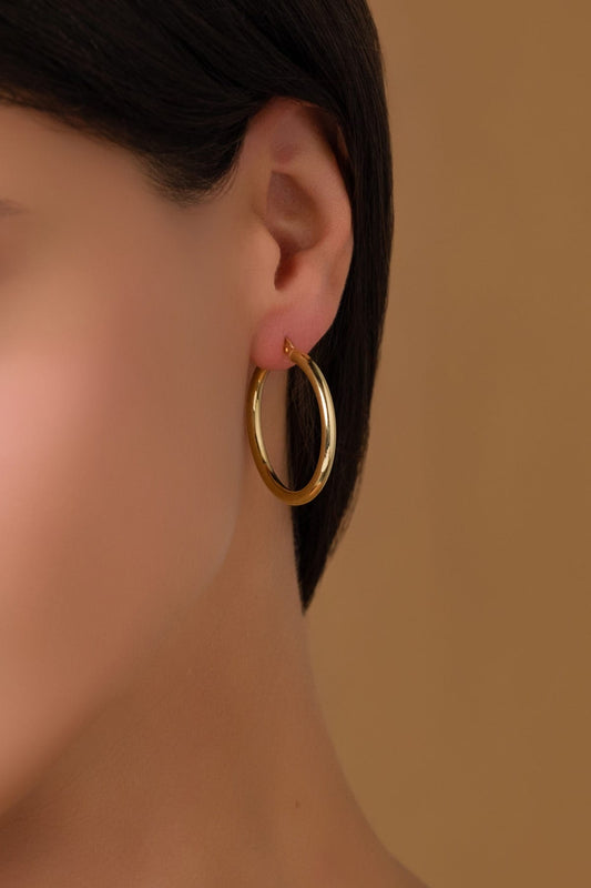 14 Ayar 2MM Halka Altın Küpe