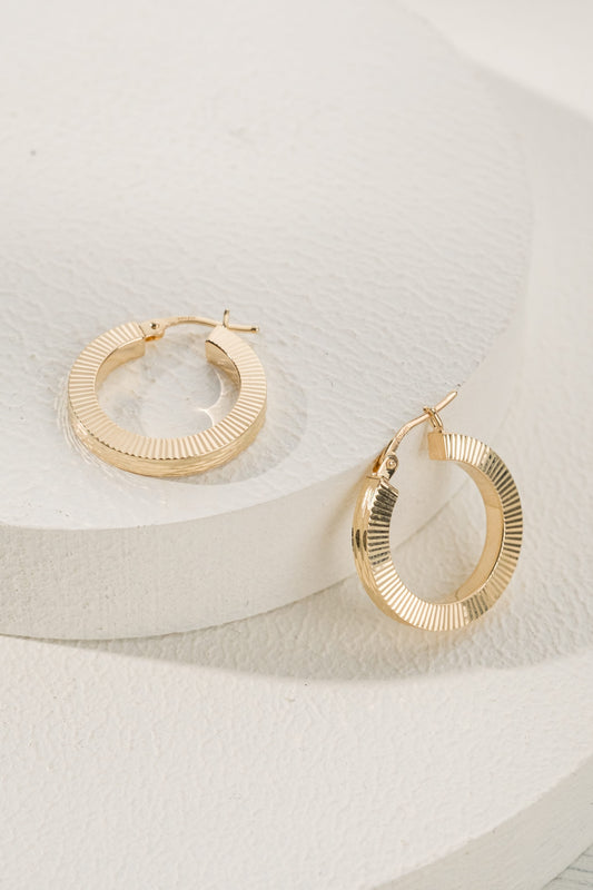 14 Ayar Balıksırtı İtalyan Halka Altın Küpe