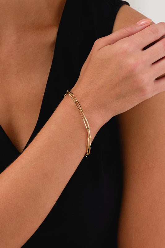 14 Ayar Ataç Altın Zincir Bileklik