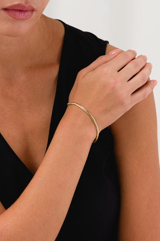 14 Ayar İtalyan Balıksırtı Altın Bileklik