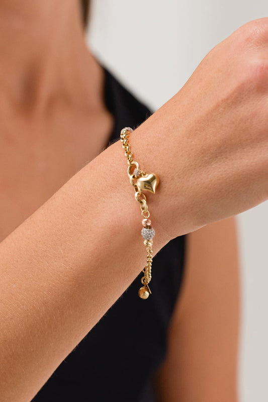 14 Ayar Kalpli Charm Doch Altın Bileklik