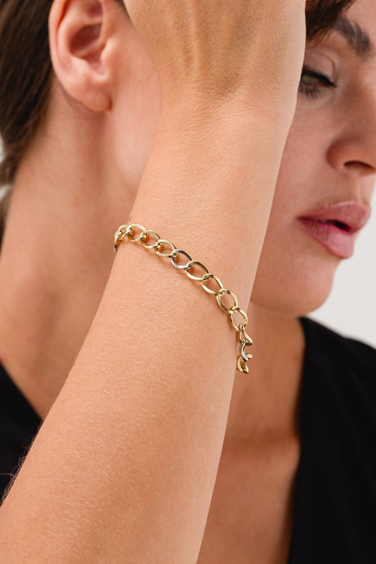 14 Ayar Samanyolu Tek Halka Altın Bileklik