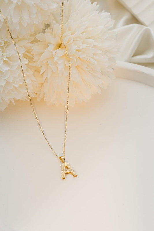 14 Ayar Kalemli A Harfli Altın Kolye