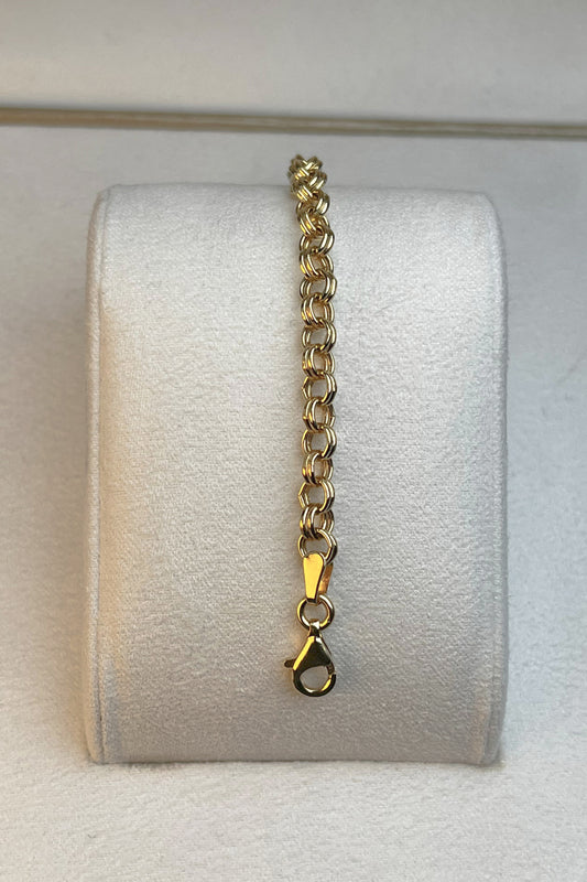 14 Ayar Halka Doch Zincir Altın Bileklik