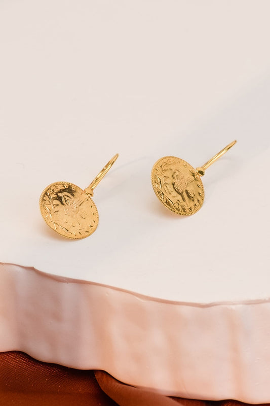 14 Ayar Reşat Sallantılı Altın Küpe