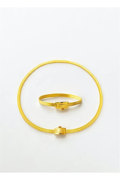 22 Ayar 3 Sıralı Trabzon Hasır Set Düğün Takısı