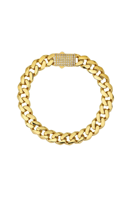 14 Carat Gold Stone Gurmet Bracelet 15 Grams