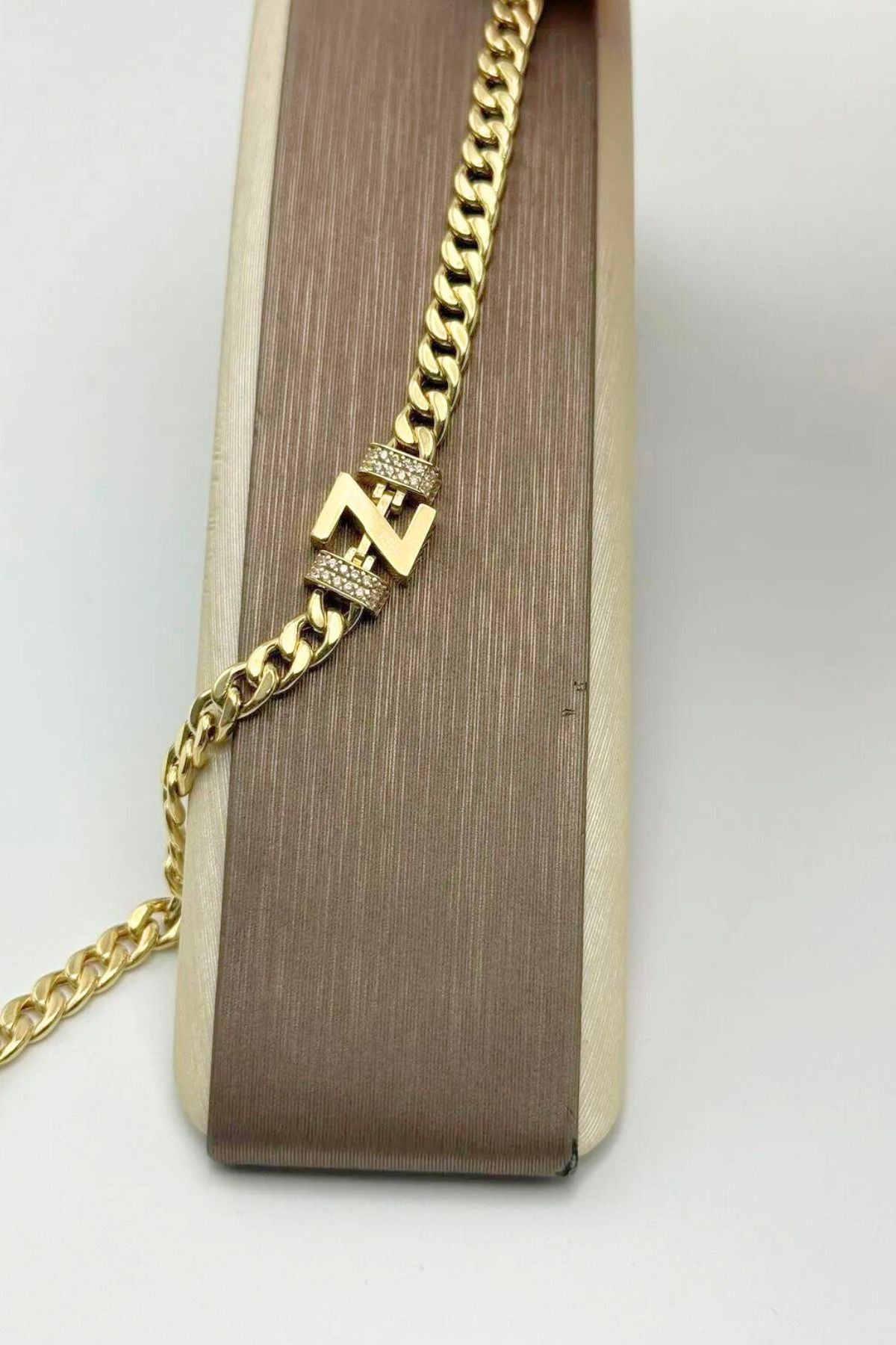 14 Carat Gold Z Letter Bracelet Gold Letter Bracelet