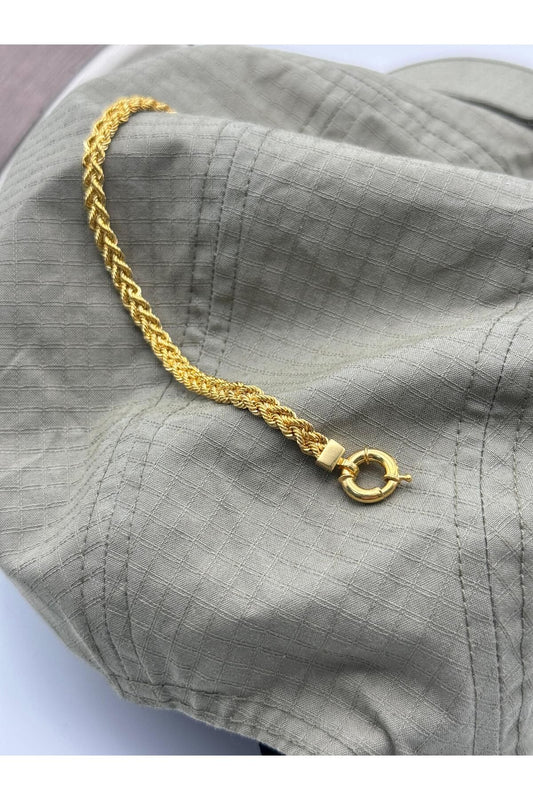 14K Gold Double Row Rope Twist Bracelet