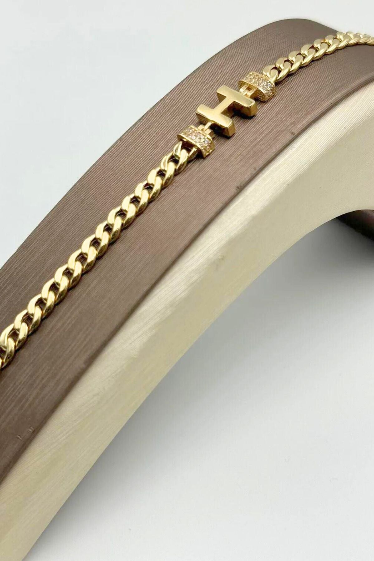 14 Carat Gold Letter H Bracelet Gold Letter H Bracelet