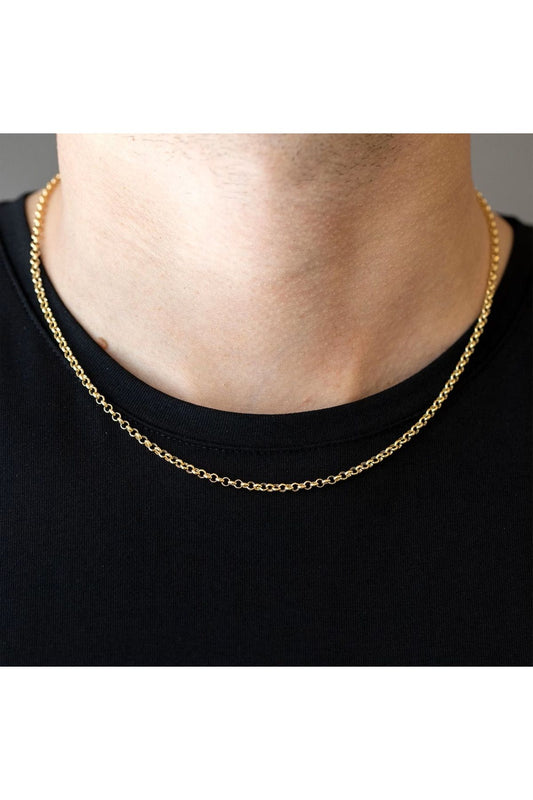 14K Men's Gold Necklace Doch Necklace