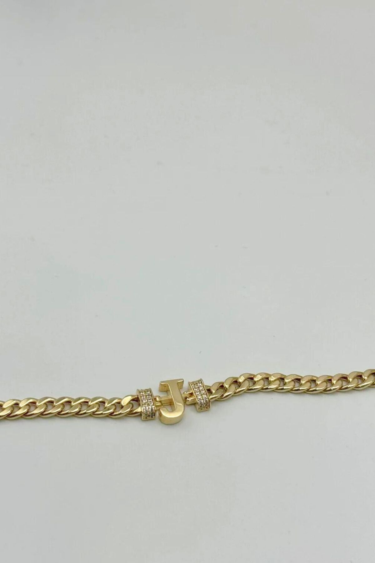 14 Carat Gold J Letter Bracelet Gold Letter Bracelet