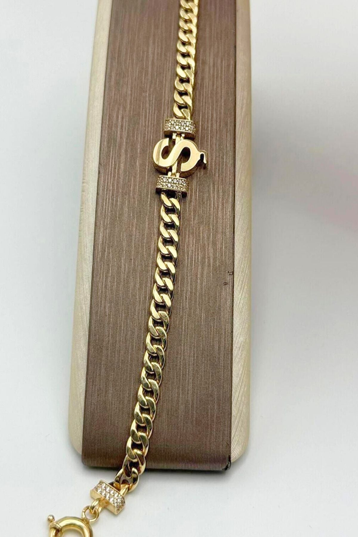 14 Carat Gold Letter Bracelet Gold Letter Bracelet