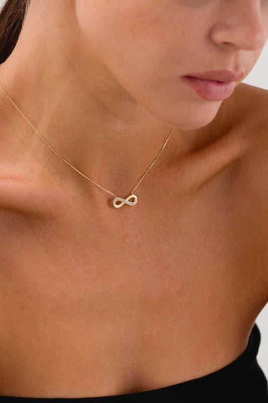 14K Gold Infinity Necklace Gold Infinity Necklace