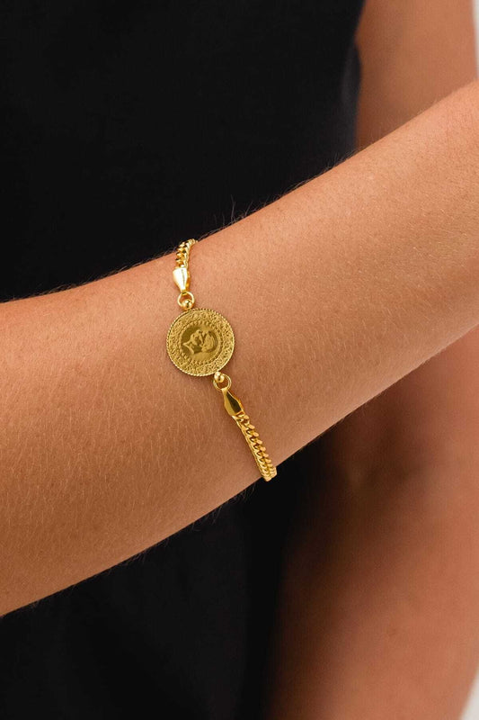 Quarter Gold Gurmet Bracelet Quarter Gold Bracelet
