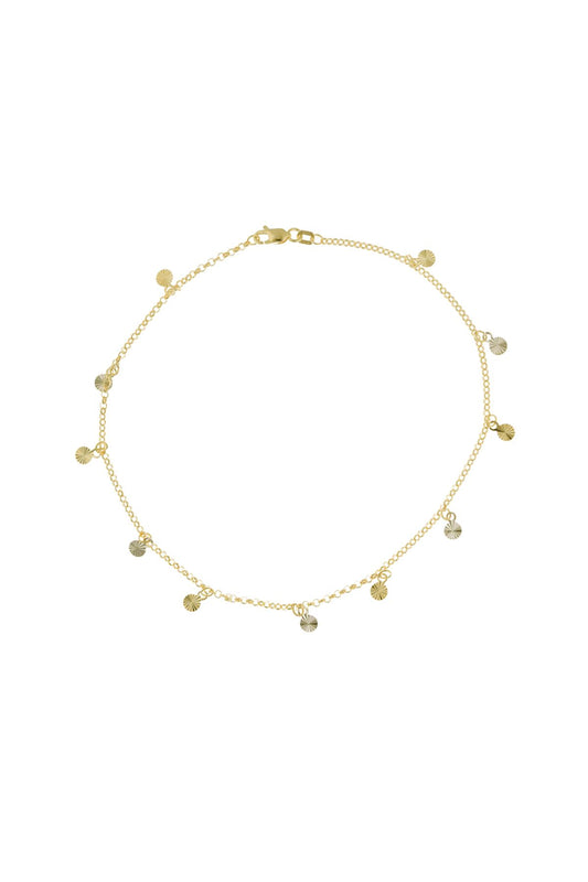 14K Gold Mirror Design Chain Bracelet