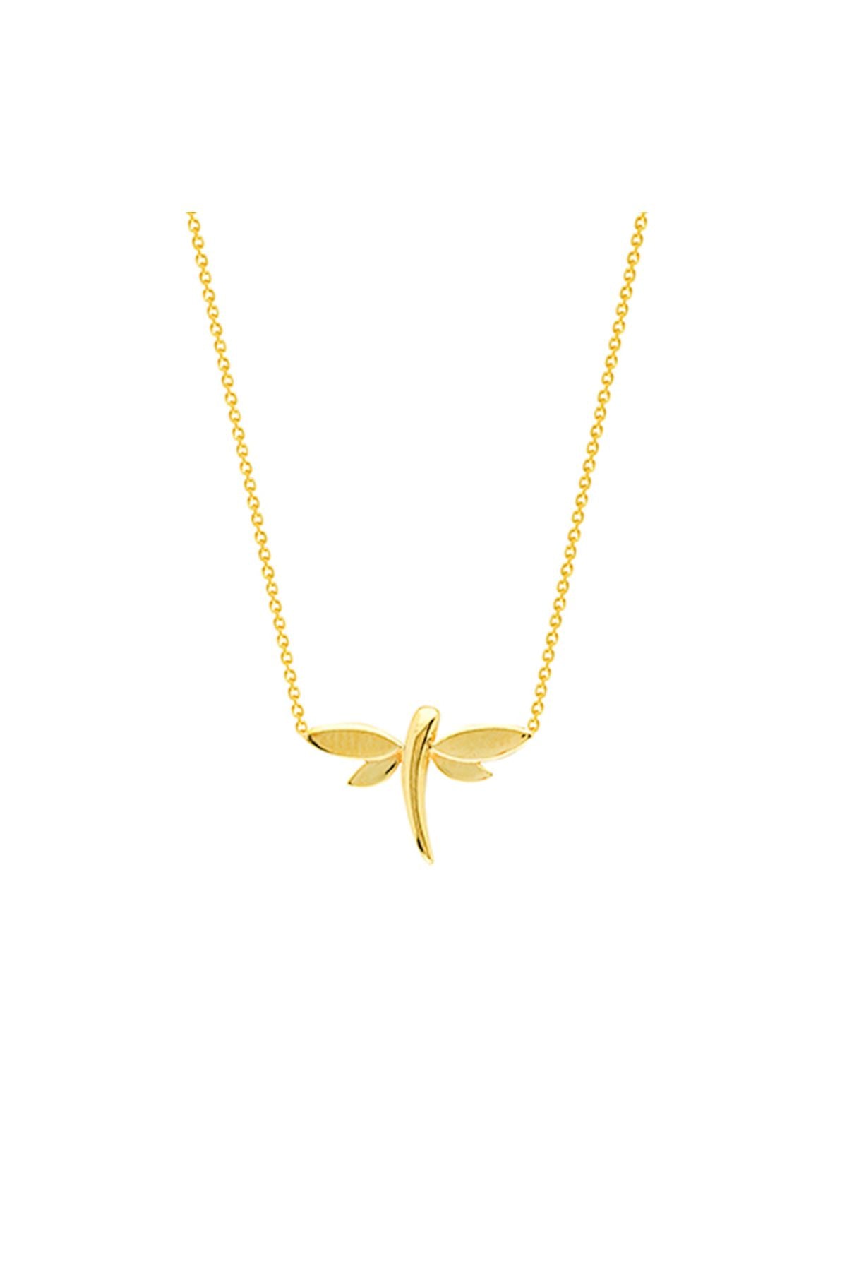 14K Gold Butterfly Figure Necklace