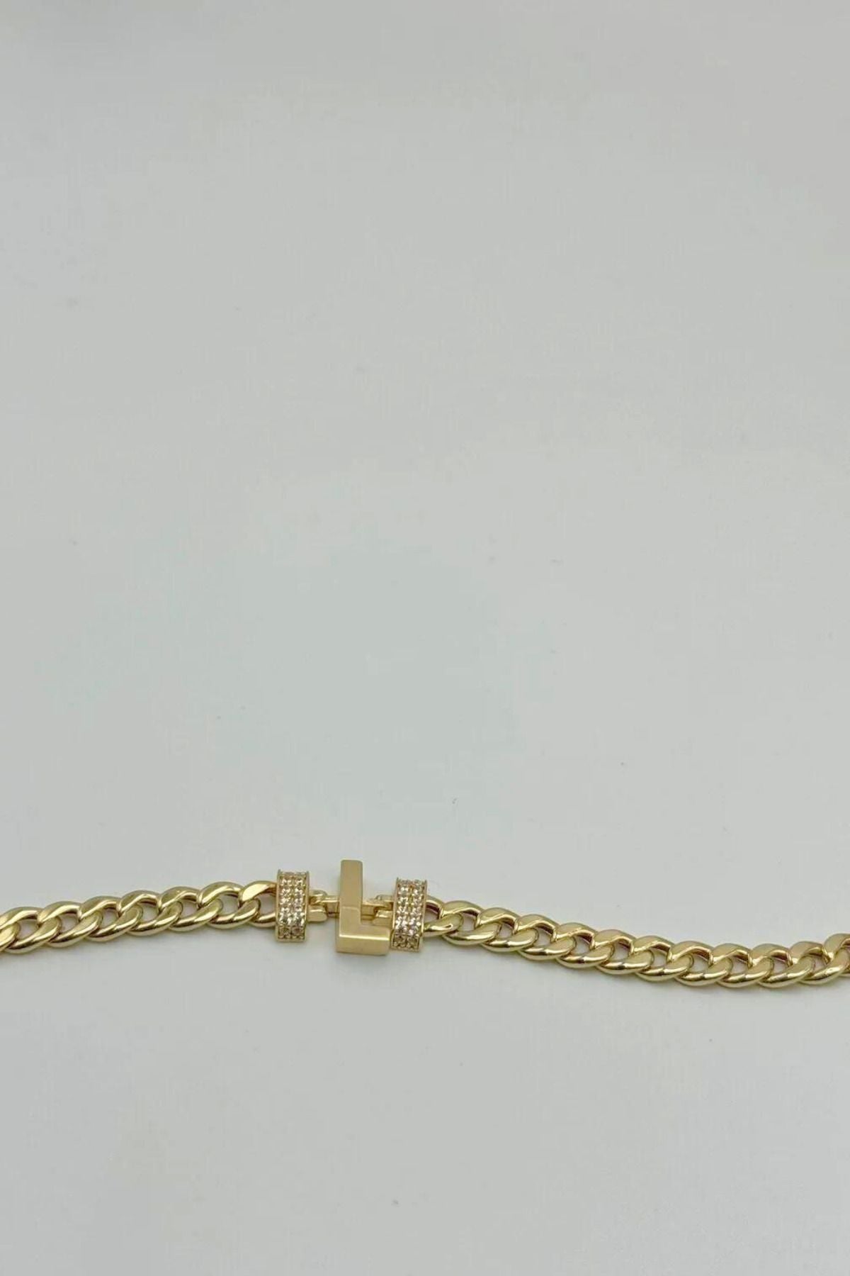 14 Carat Gold Letter L Bracelet Gold Letter L Bracelet
