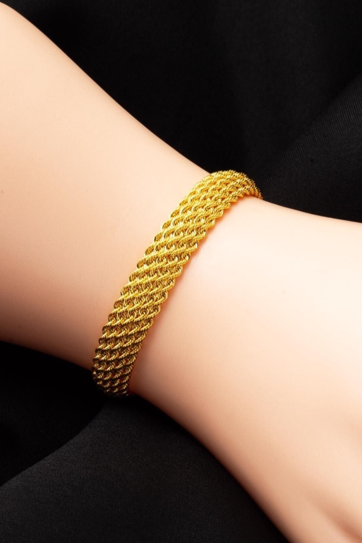 Wicker Braid Chain Gold Bracelet 14 Carat - Ege71041420