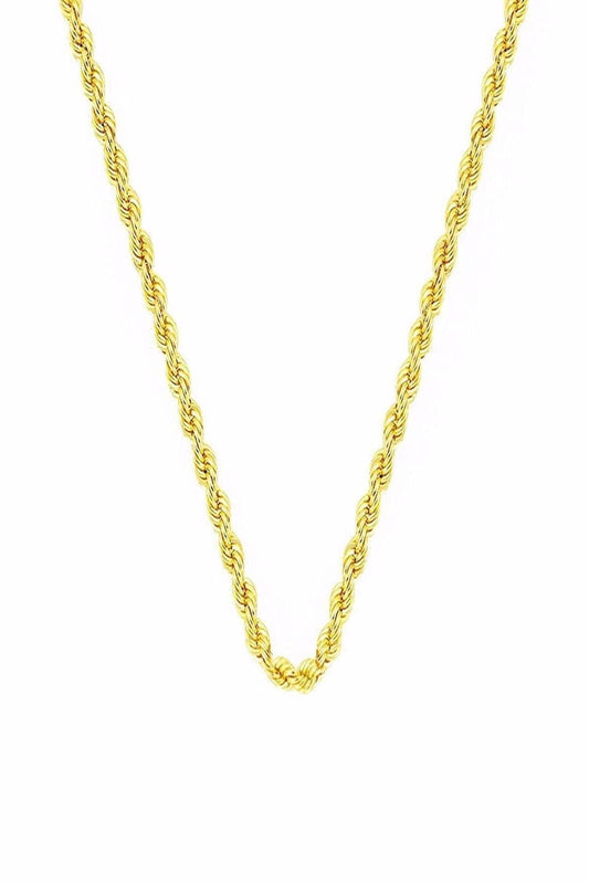Thin Twist 14 Carat Gold Chain - 40 Cm
