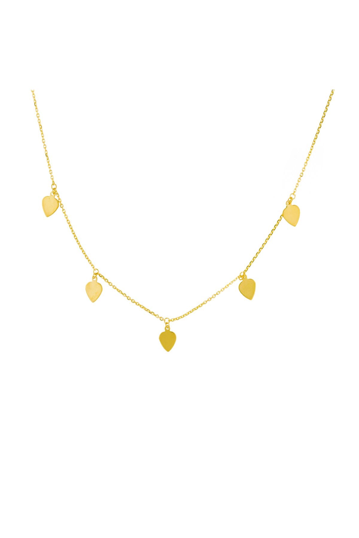 14 Carat Gold Drop Model Mirrored Gold Chocker Necklace