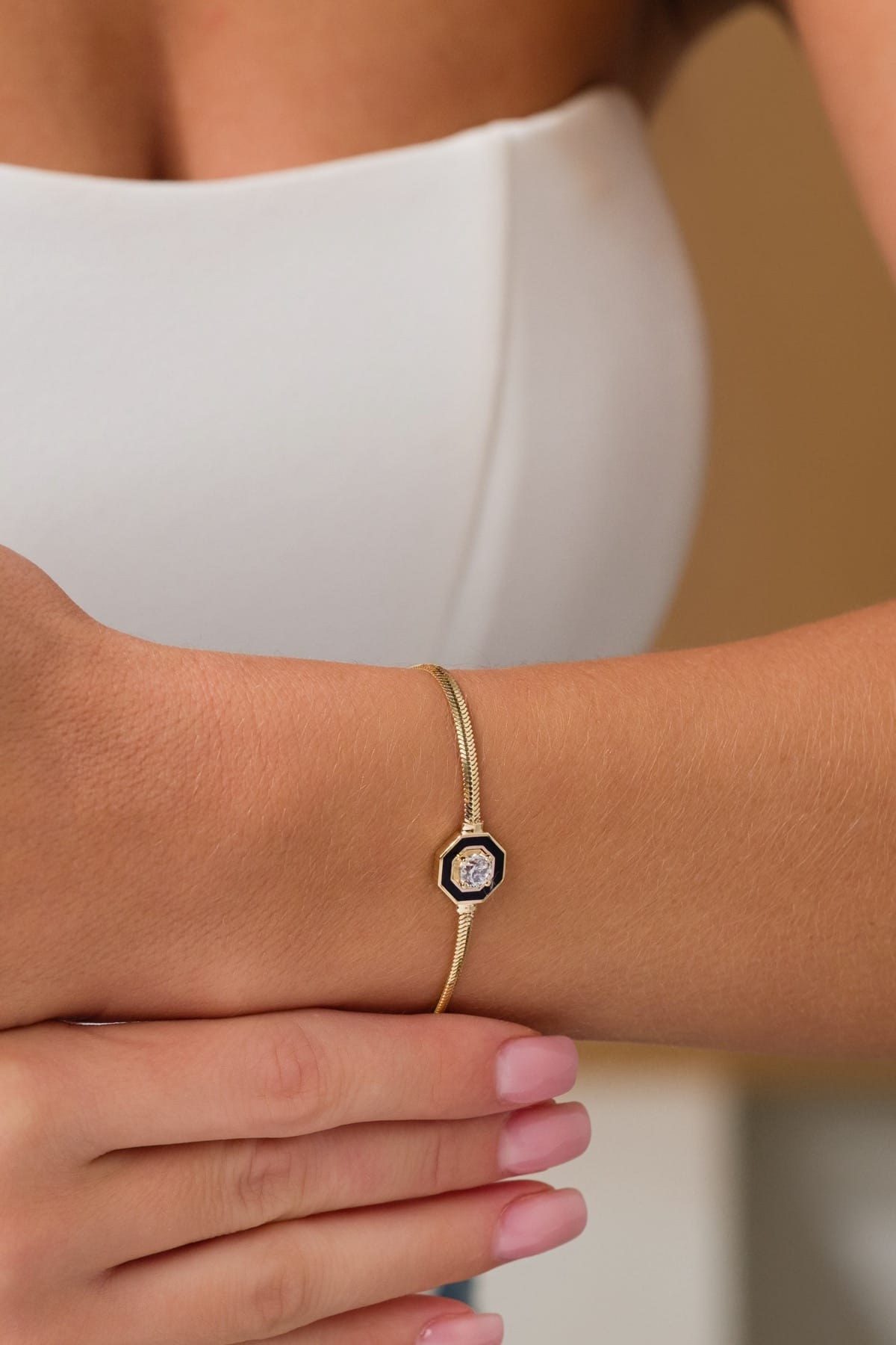 14 Ayar Çağla Balıksırtı Altın Bileklik