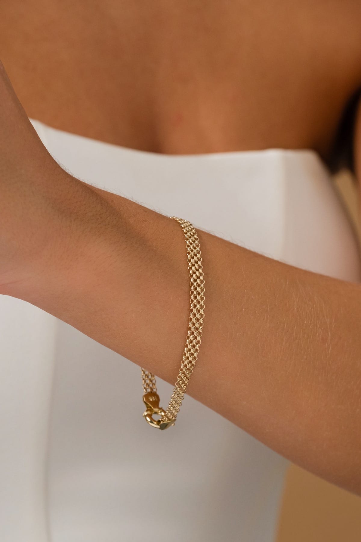 14 Ayar Bismark Zincir Altın Bileklik