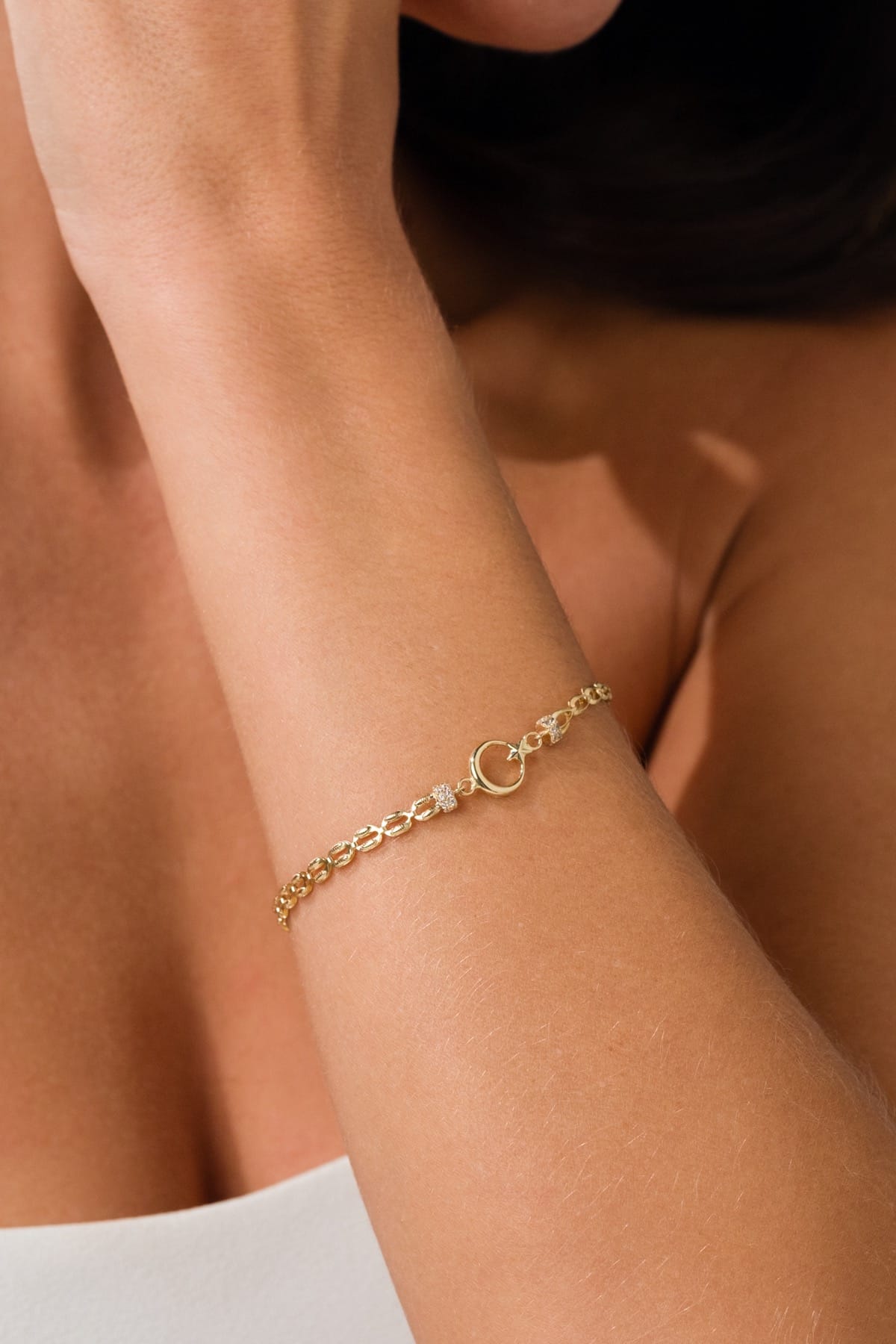 14 Ayar Başak Zincir Altın Bileklik