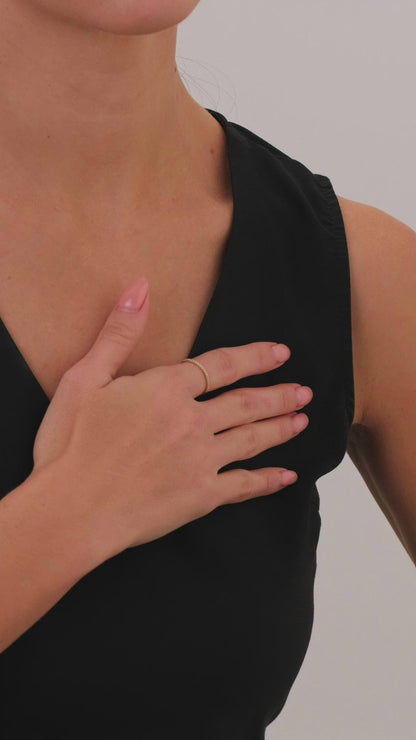 14 Ayar Su Yolu Çıtır Altın Yüzük