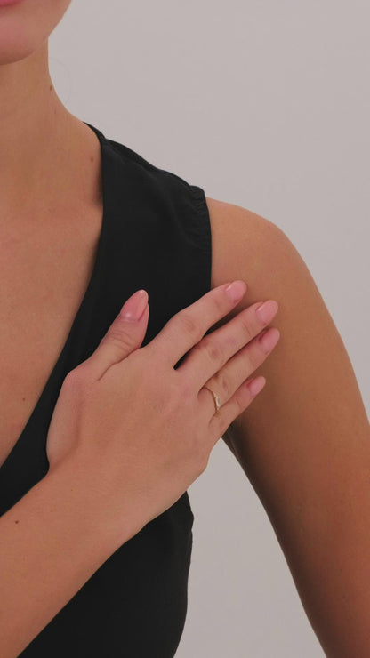 14 Ayar Beyaz Taşlı Çıtır Altın Yüzük