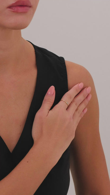 14 Ayar Mavi Taşlı Burgu Model Çıtır Altın Yüzük