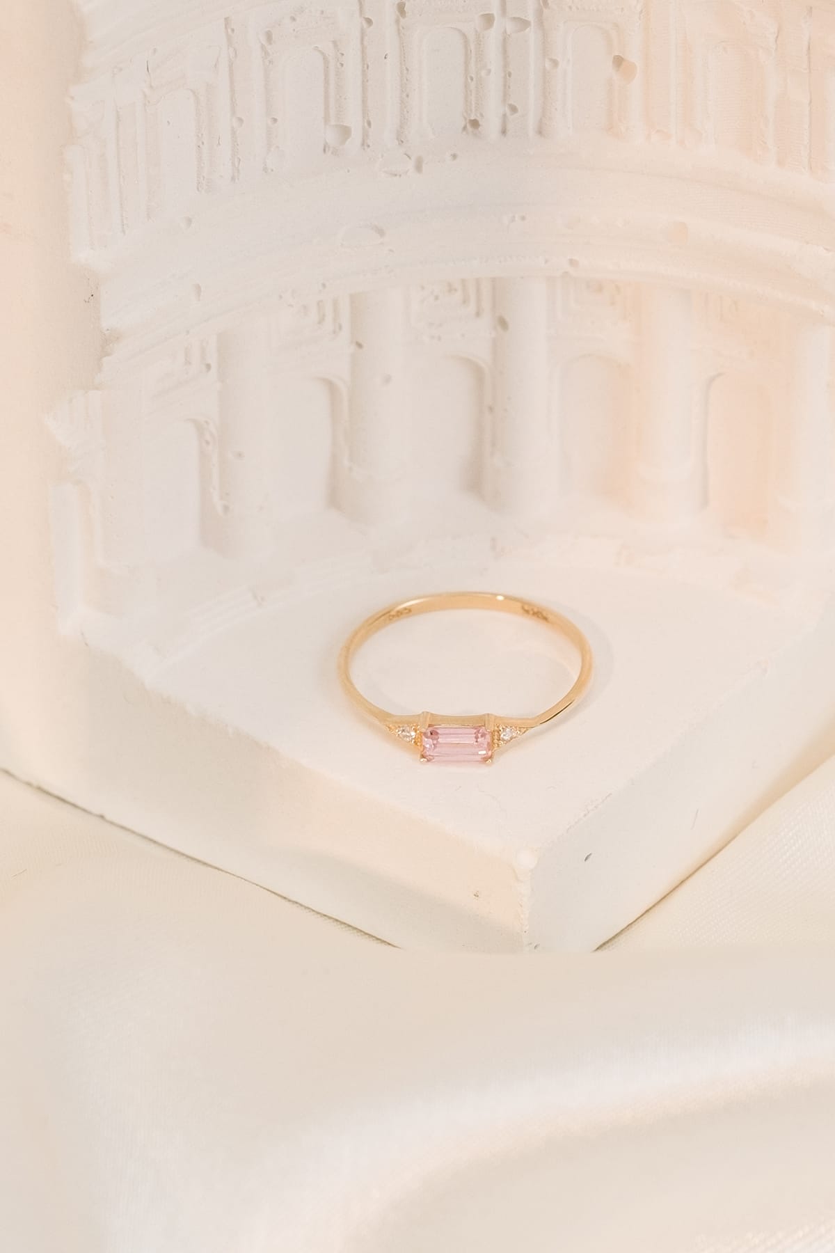 14 Ayar Pembe Çıtır Altın Yüzük